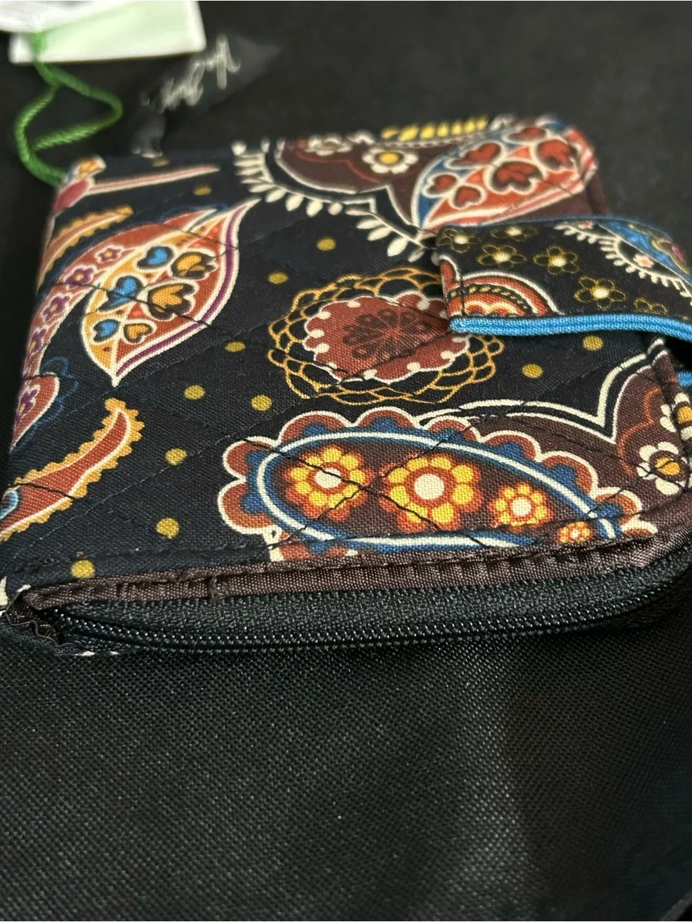 Vera Bradley Kensington Quilted Paisley Mini Zip Wallet NWT - Picture 4 of 8